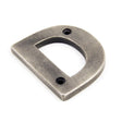 From The Anvil Door Furniture Antique Pewter / Letters / D From The Anvil - Antique Pewter Letter D
