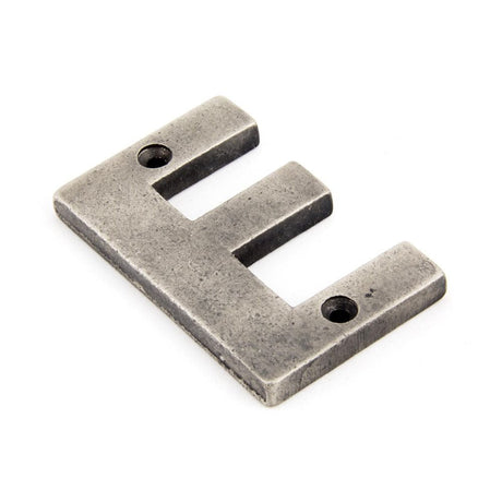 From The Anvil Door Furniture Antique Pewter / Letters / E From The Anvil - Antique Pewter Letter E