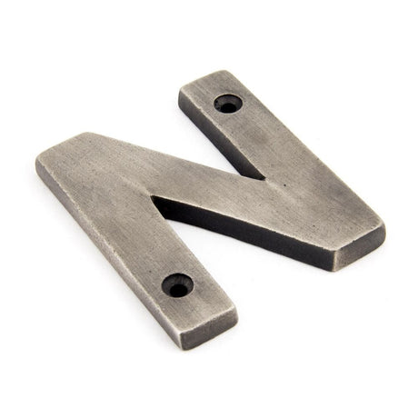 From The Anvil Door Furniture Antique Pewter / Letters / N From The Anvil - Antique Pewter Letter N