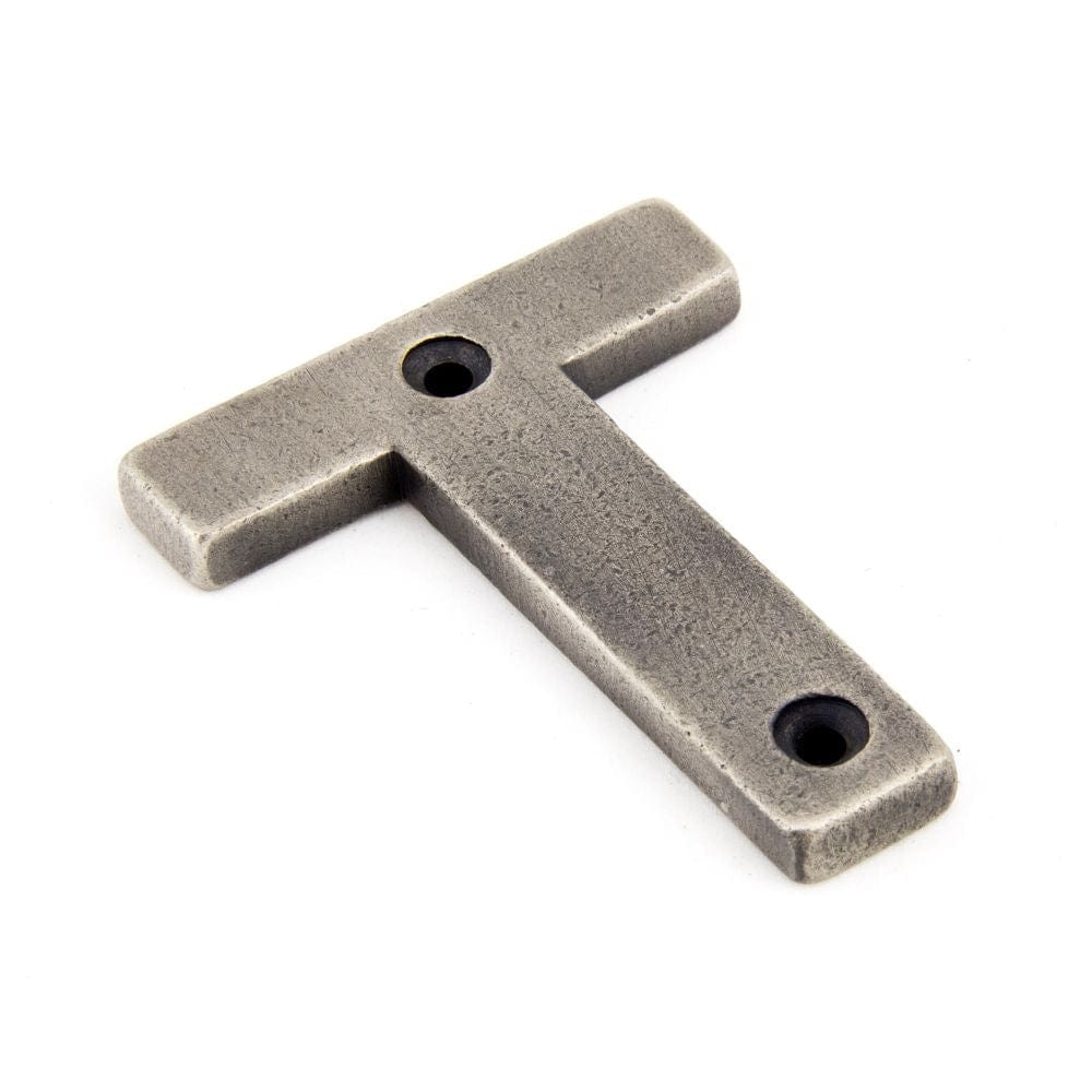 From The Anvil Door Furniture Antique Pewter / Letters / T From The Anvil - Antique Pewter Letter T