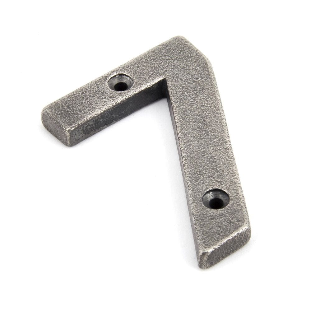 From The Anvil Door Furniture Antique Pewter / Numerals / 7 From The Anvil - Antique Pewter Numeral 7