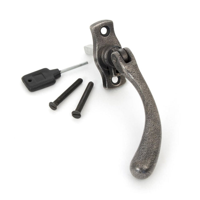 From The Anvil Window Furniture Antique Pewter / Left Hand / Yes From The Anvil - Antique Pewter Peardrop Espag - LH
