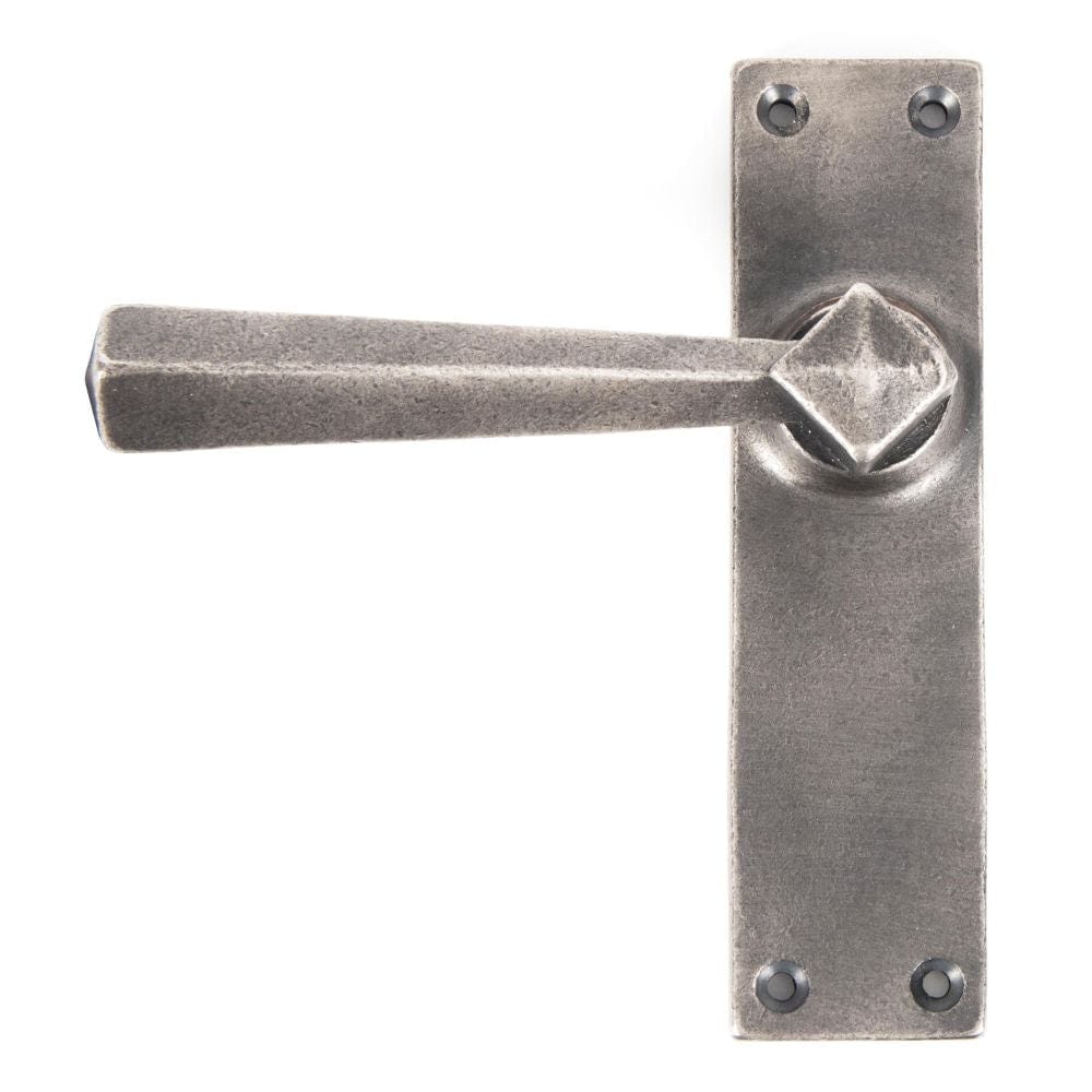 From The Anvil Door Furniture Antique Pewter / Latch Handles From The Anvil - Antique Pewter Straight Lever Latch Set
