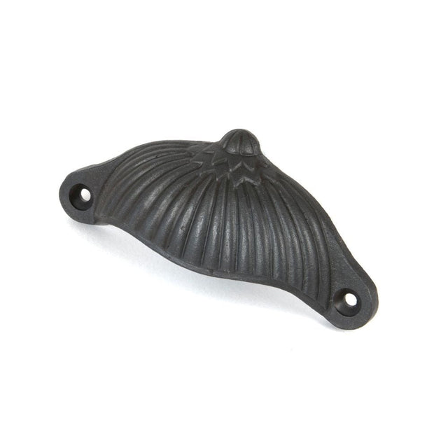 From The Anvil Cabinet Hardware Beeswax / Cabinet Cup Pulls From The Anvil - Beeswax 4" Flower Drawer Pull