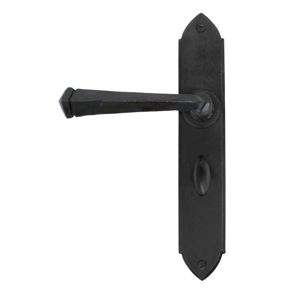 From The Anvil Door Furniture Beeswax / Bathroom Lock Handles From The Anvil - Beeswax Gothic Lever Bathroom Set