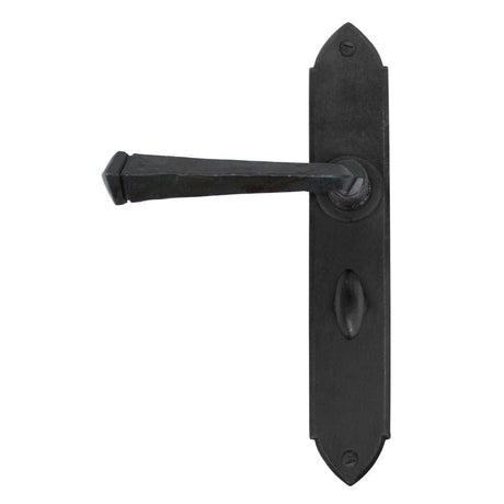 From The Anvil Door Furniture Beeswax / Bathroom Lock Handles From The Anvil - Beeswax Gothic Lever Bathroom Set