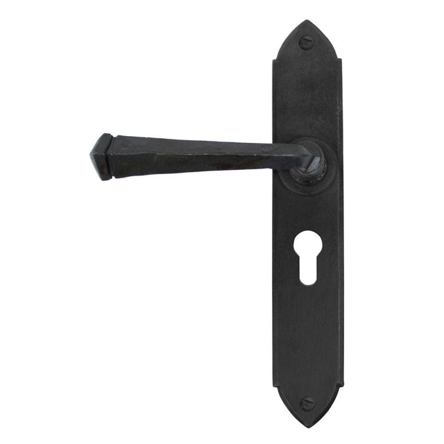 From The Anvil Door Furniture Beeswax / Euro Profile Lock Handles From The Anvil - Beeswax Gothic Lever Euro Lock Set