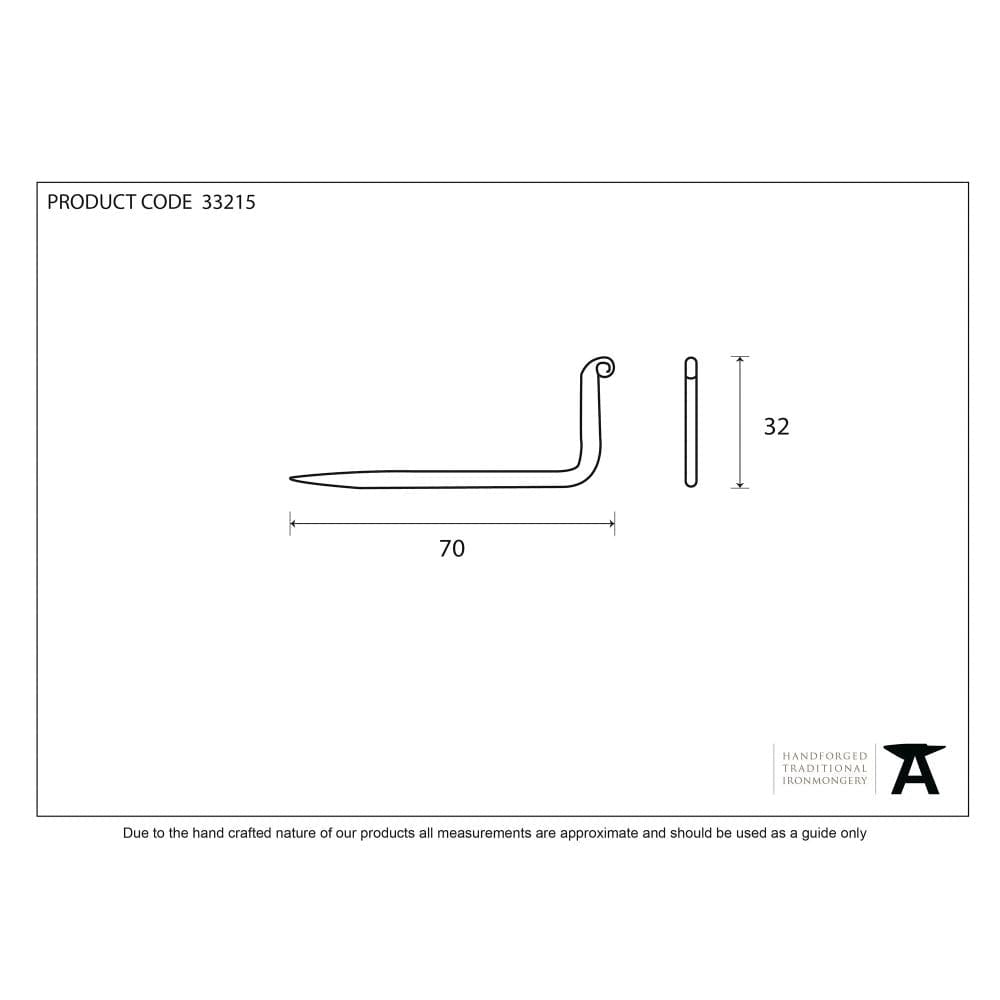 From The Anvil Accessories Beeswax / L Hooks From The Anvil - Beeswax L Hook - Small