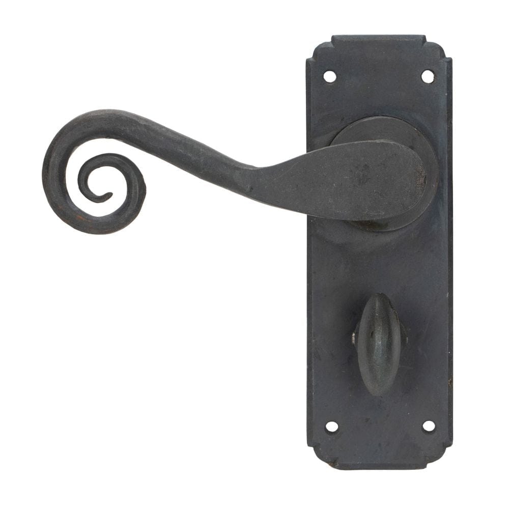 From The Anvil Door Furniture Beeswax / Bathroom Lock Handles From The Anvil - Beeswax Monkeytail Lever Bathroom Set
