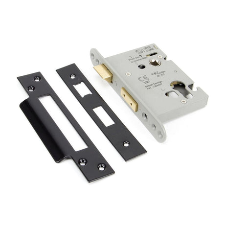 From The Anvil Locks & Latches Black / Euro Profile Sashlocks / 3" / 76mm From The Anvil - Black 3" Euro Profile Sash Lock