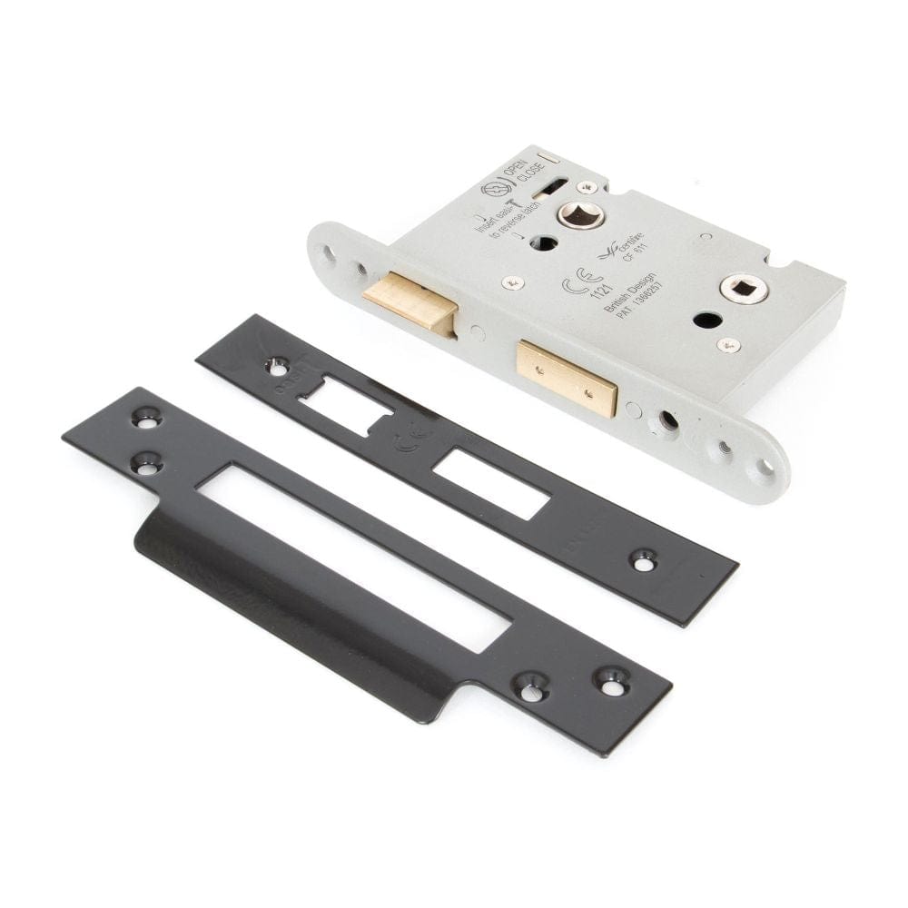 From The Anvil Locks & Latches Black / Bathroom Lock / 3" / 76mm From The Anvil - Black 3" Heavy Duty Bathroom Mortice Lock