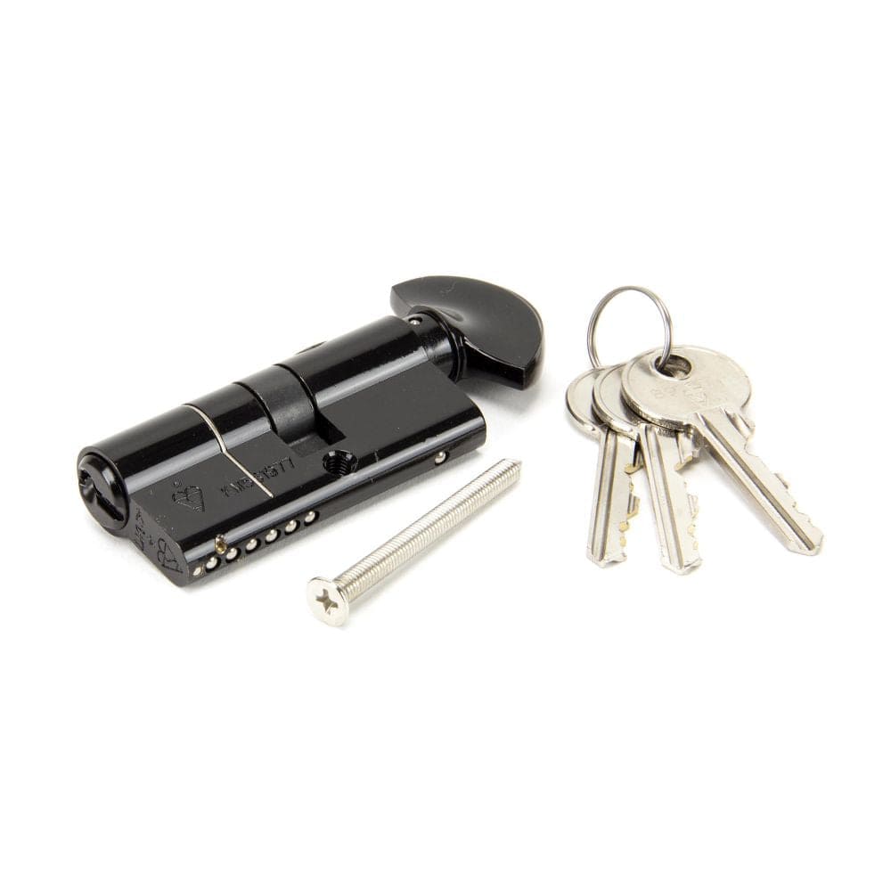 From The Anvil Locks & Latches Black / Euro Cylinder & Turn / 30 x 35mm From The Anvil - Black 30T/35 6pin Euro Cylinder/Thumbturn