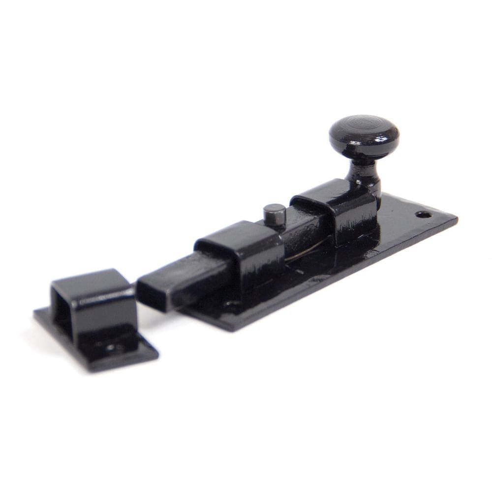 From The Anvil Accessories Black / Straight Surface Bolts / 100mm / 4" From The Anvil - Black 4" Straight Knob Bolt