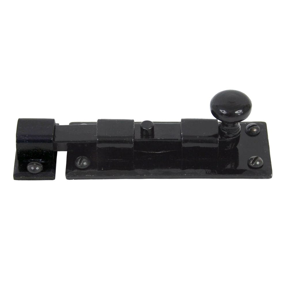 From The Anvil Accessories Black / Straight Surface Bolts / 100mm / 4" From The Anvil - Black 4" Straight Knob Bolt