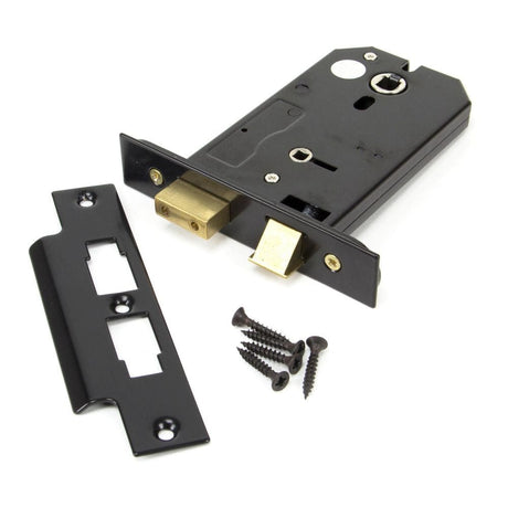 From The Anvil Locks & Latches Black / Bathroom Lock / 5" / 127mm From The Anvil - Black 5" Horizontal Bathroom Lock