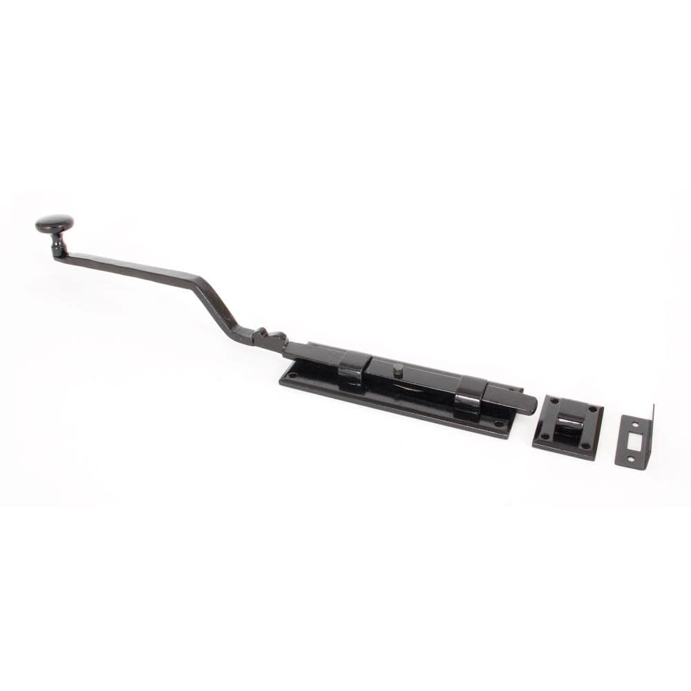 From The Anvil Accessories Black / Straight Surface Bolts / 150mm / 6" From The Anvil - Black 6" French Door Bolt