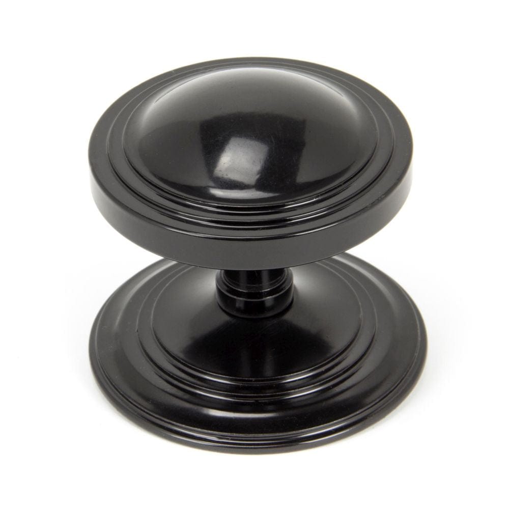 From The Anvil Door Furniture Black / Art Deco Centre Door Knob From The Anvil - Black Art Deco Centre Door Knob