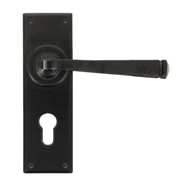 From The Anvil Door Furniture Black / Euro Profile Lock Handles From The Anvil - Black Avon Lever Euro Lock Set