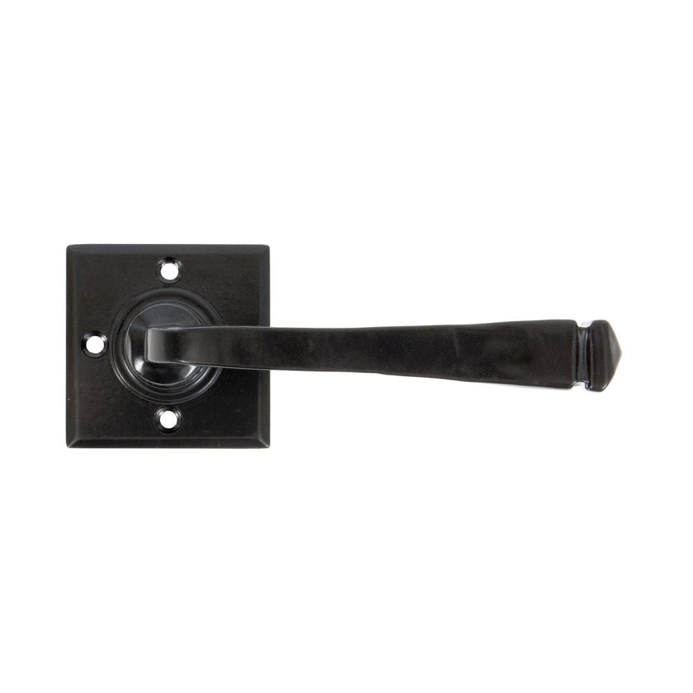 From The Anvil Door Furniture Black / Round Rose From The Anvil - Black Avon Lever on Rose Set Unsprung