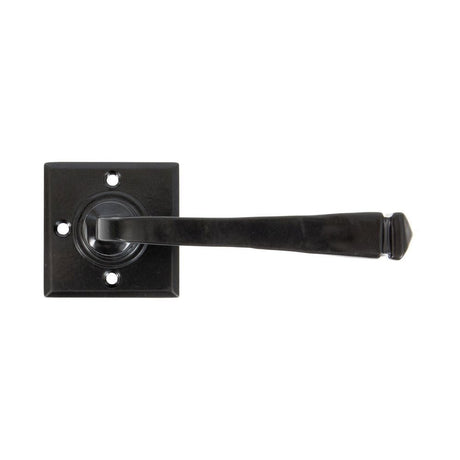 From The Anvil Door Furniture Black / Round Rose From The Anvil - Black Avon Lever on Rose Set Unsprung