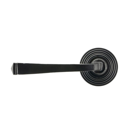 From The Anvil Door Furniture Black / Round Rose From The Anvil - Black Avon Round Lever on Rose Set (Beehive)