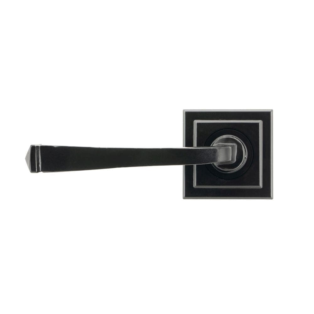 From The Anvil Door Furniture Black / Square Rose From The Anvil - Black Avon Round Lever on Rose Set (Square)