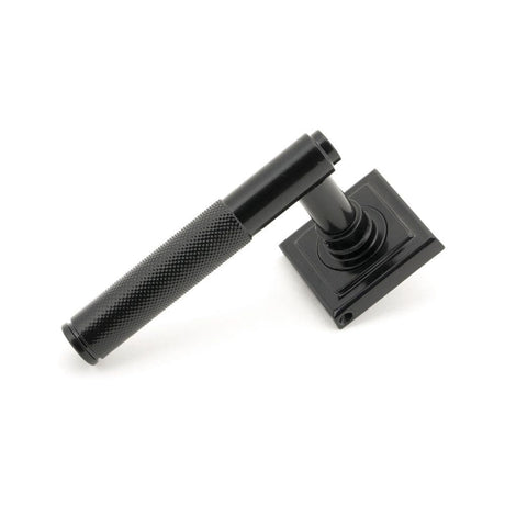 From The Anvil Door Furniture Black / Square Rose From The Anvil - Black Brompton Lever on Rose Set (Square) - Unsprung