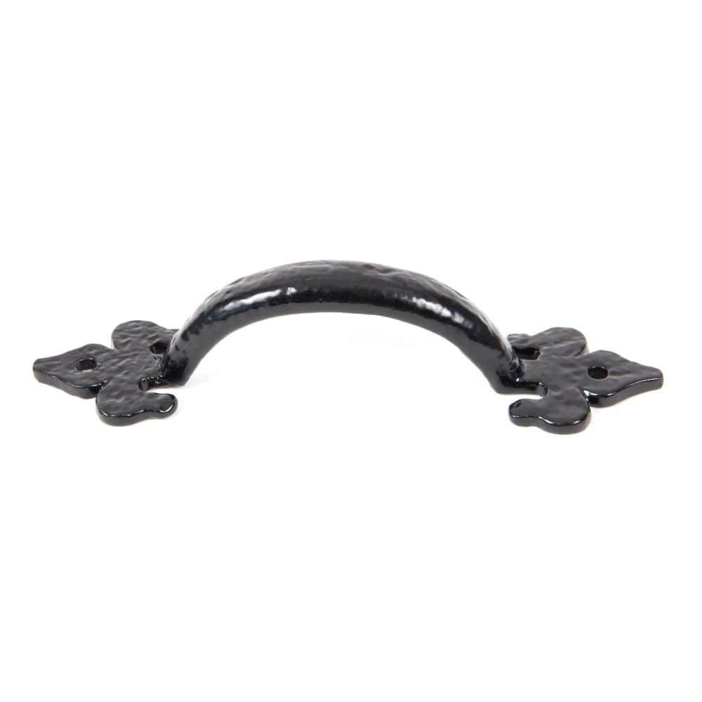 From The Anvil Cabinet Hardware Black / Cabinet Pull Handles From The Anvil - Black Cast 6" Fleur De Lys Pull Handle