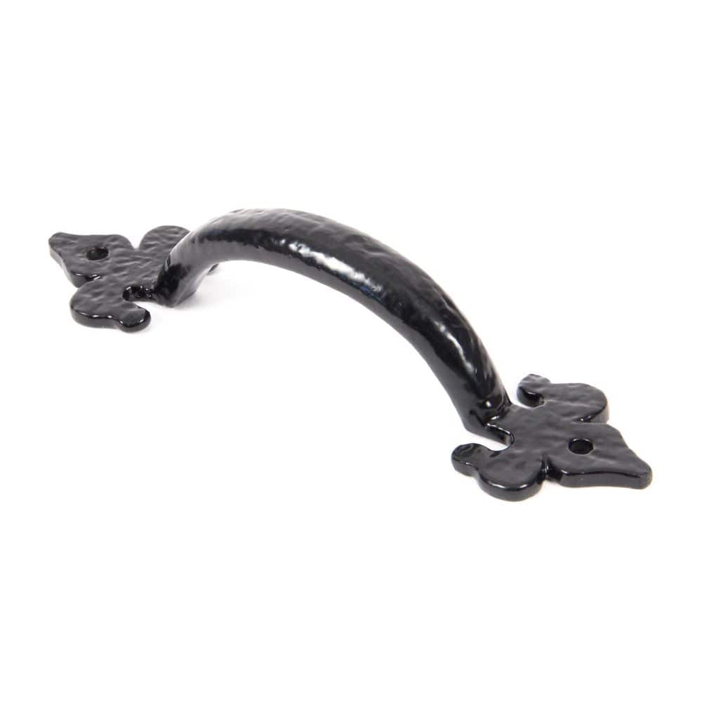 From The Anvil Cabinet Hardware Black / Cabinet Pull Handles From The Anvil - Black Cast 6" Fleur De Lys Pull Handle