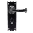 From The Anvil Door Furniture Black / Bathroom Lock Handles From The Anvil - Black Cottage Lever Bathroom Set
