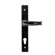 From The Anvil Door Furniture Black / Multi Point Lock Set / 92mm c/c From The Anvil - Black Cottage Lever Espag. Lock Set