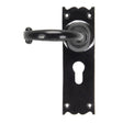 From The Anvil Door Furniture Black / Euro Profile Lock Handles From The Anvil - Black Cottage Lever Euro Lock Set
