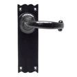 From The Anvil Door Furniture Black / Latch Handles From The Anvil - Black Cottage Lever Latch Set