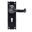 From The Anvil Door Furniture Black / Std. Lock Handles From The Anvil - Black Cottage Lever Lock Set
