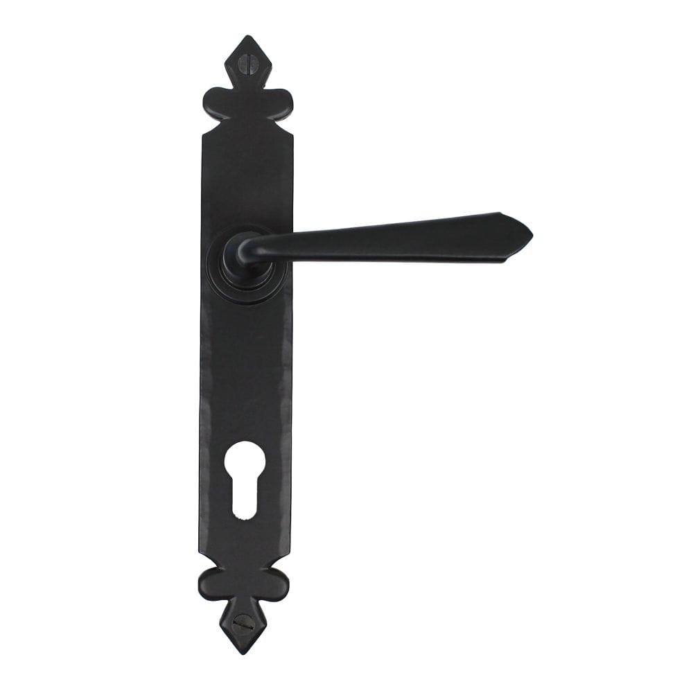 From The Anvil Door Furniture Black / Multi Point Lock Set / 92mm c/c From The Anvil - Black Cromwell Lever Espag. Lock Set