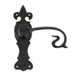 From The Anvil Door Furniture Black / Latch Handles From The Anvil - Black Curly Lever Latch Set