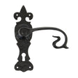 From The Anvil Door Furniture Black / Std. Lock Handles From The Anvil - Black Curly Lever Lock Set