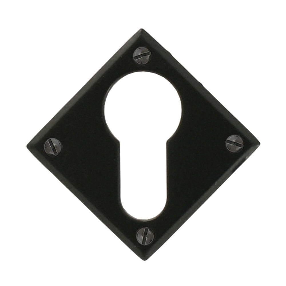 From The Anvil Door Furniture Black / Euro Profile Escutcheons From The Anvil - Black Diamond Euro Escutcheon