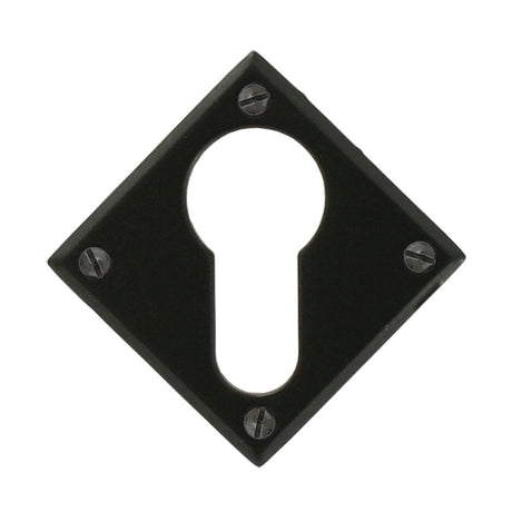 From The Anvil Door Furniture Black / Euro Profile Escutcheons From The Anvil - Black Diamond Euro Escutcheon