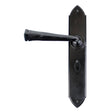 From The Anvil Door Furniture Black / Bathroom Lock Handles From The Anvil - Black Gothic Lever Bathroom Set