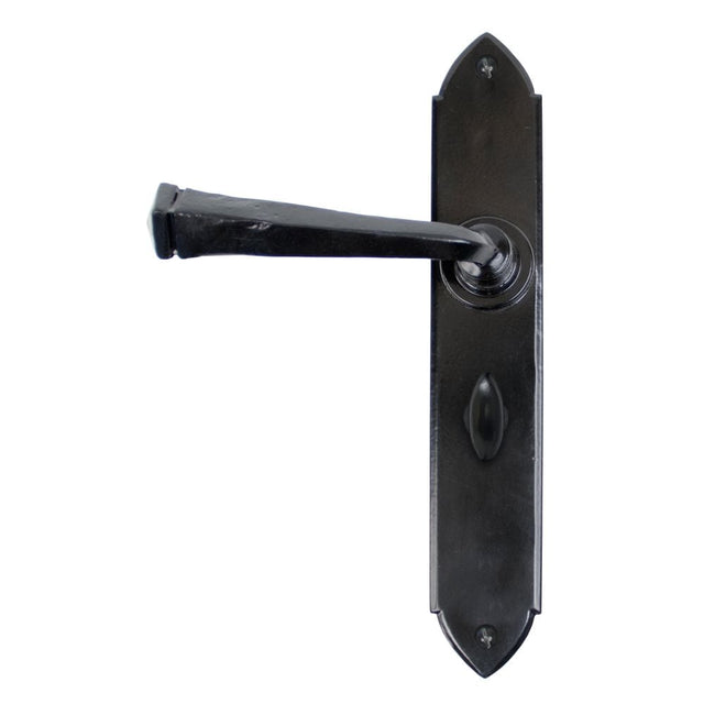 From The Anvil Door Furniture Black / Bathroom Lock Handles From The Anvil - Black Gothic Lever Bathroom Set