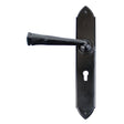 From The Anvil Door Furniture Black / Std. Lock Handles From The Anvil - Black Gothic Lever Lock Set