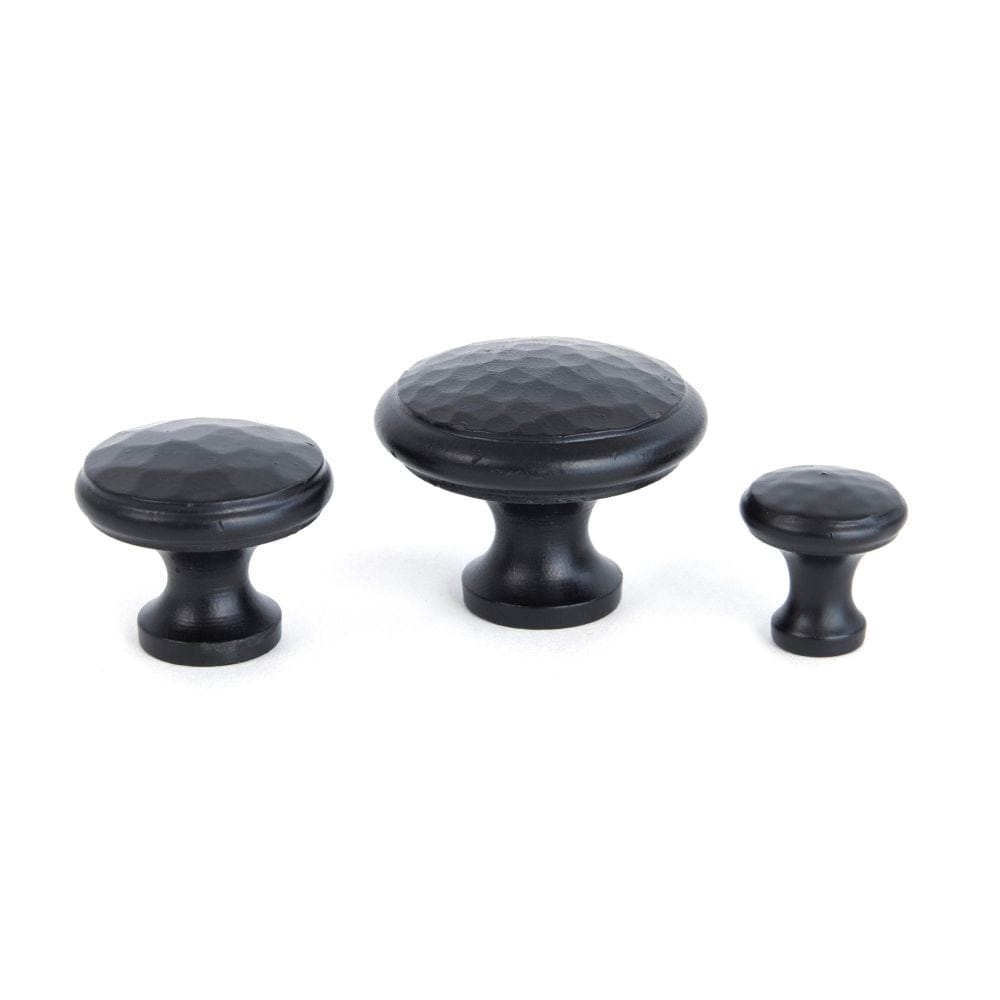 From The Anvil Cabinet Hardware Black / Cabinet Knobs / Large From The Anvil - Black Hammered Cabinet Knob - Large