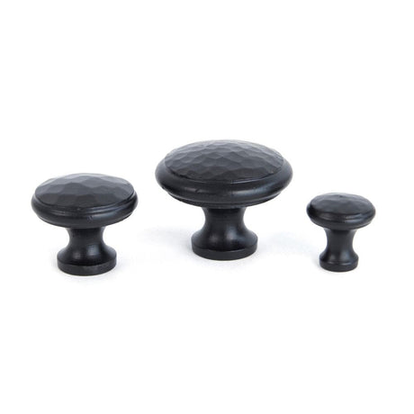 From The Anvil Cabinet Hardware Black / Cabinet Knobs / Large From The Anvil - Black Hammered Cabinet Knob - Large