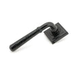 From The Anvil Door Furniture Black / Square Rose From The Anvil - Black Hammered Newbury Lever on Rose Set (Square) - Unsprung