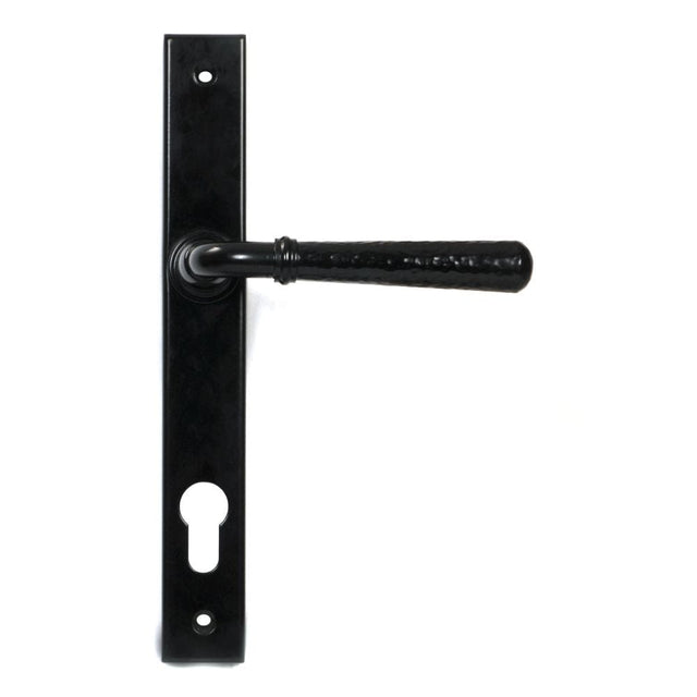 From The Anvil Door Furniture Black / Multi Point Lock Set / 92mm c/c From The Anvil - Black Hammered Newbury Slimline Espag. Lock Set