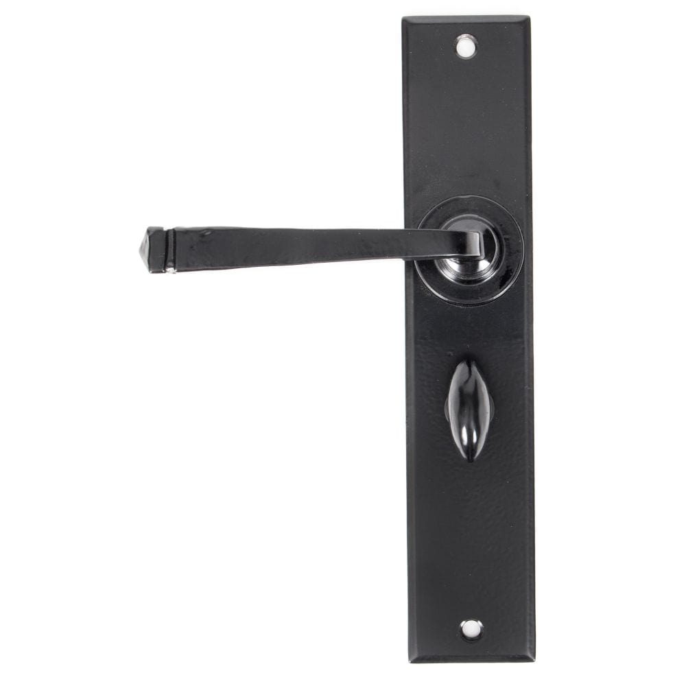 From The Anvil Door Furniture Black / Bathroom Lock Handles From The Anvil - Black Large Avon Lever Bathroom Set