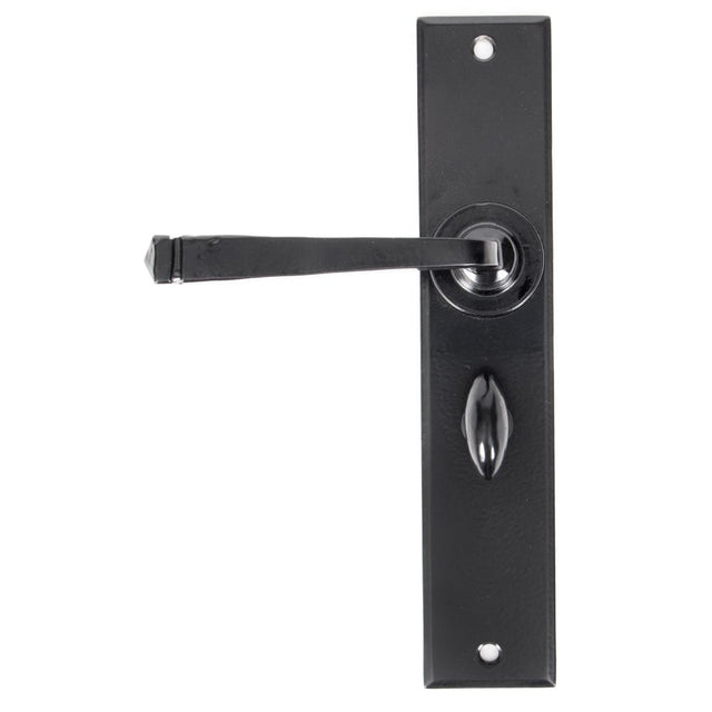 From The Anvil Door Furniture Black / Bathroom Lock Handles From The Anvil - Black Large Avon Lever Bathroom Set