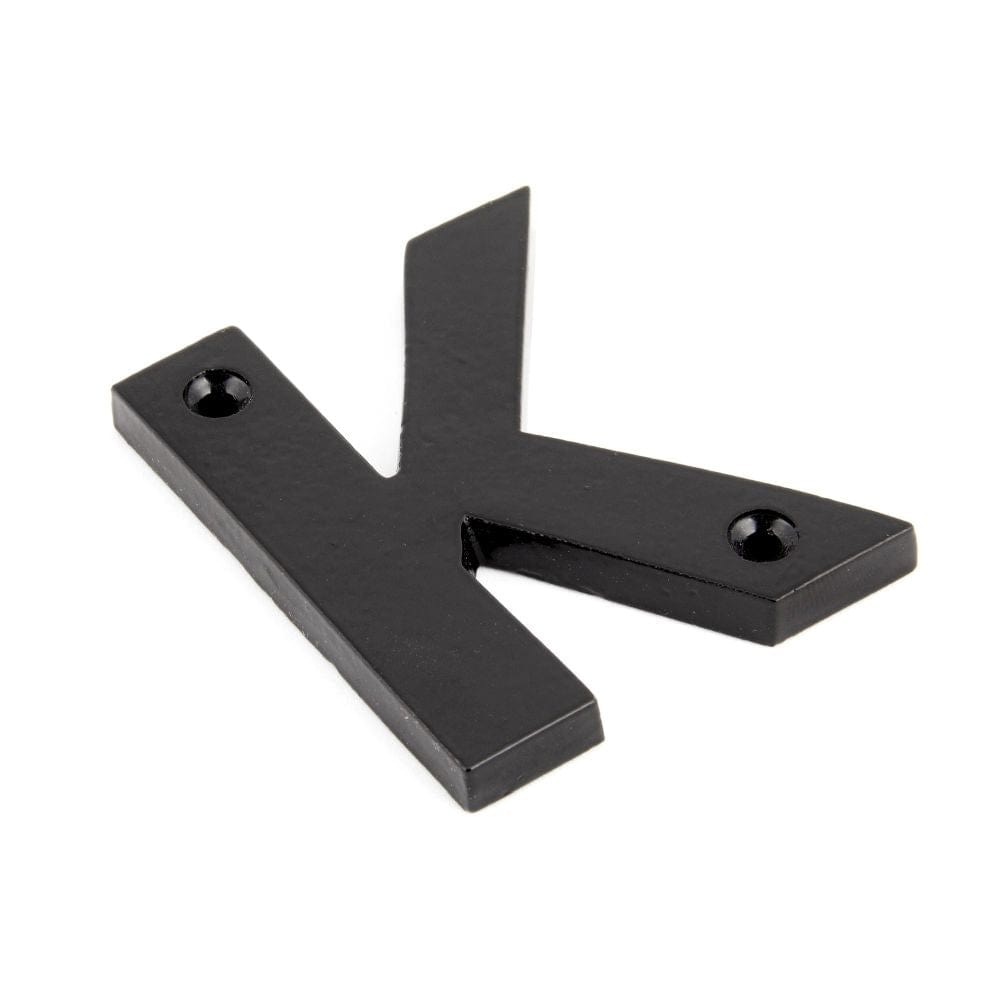 From The Anvil Door Furniture Black / Letters / K From The Anvil - Black Letter K