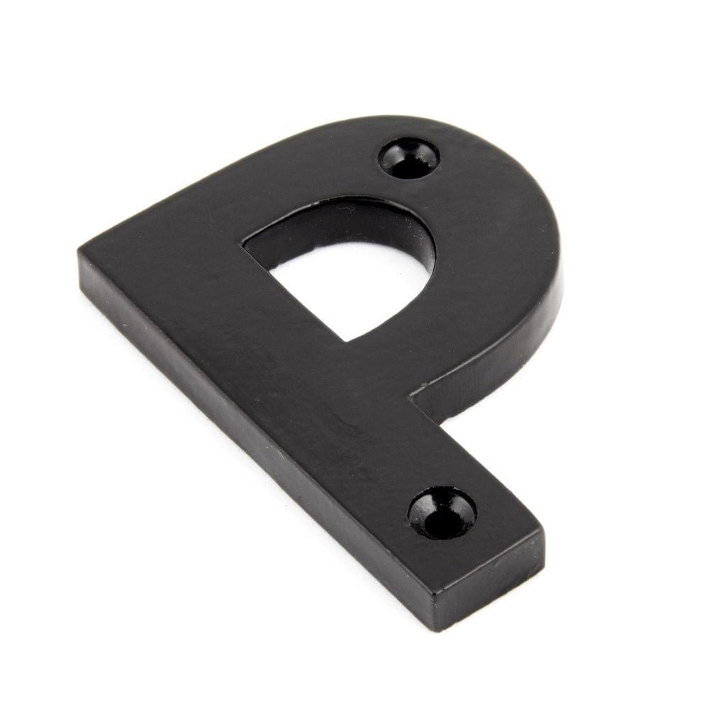 From The Anvil Door Furniture Black / Letters / P From The Anvil - Black Letter P